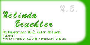 melinda bruckler business card